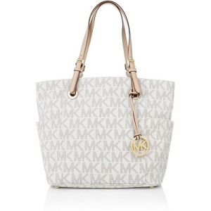 Jet Set Signature Tote by Michael Kors, Vanilla